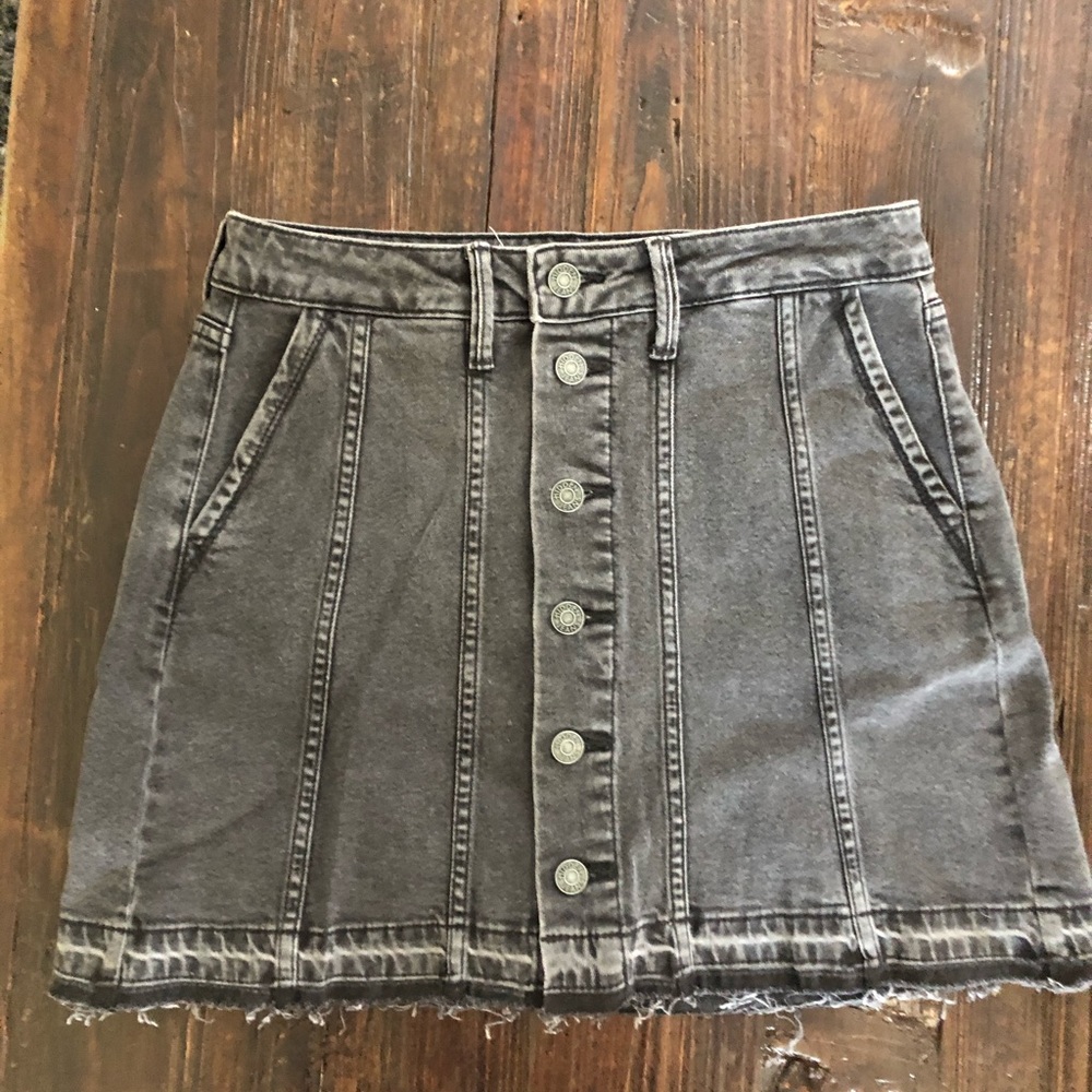 Button up black Hidden Jean skirt